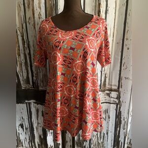 LulaRoe perfect t small multi color top see details